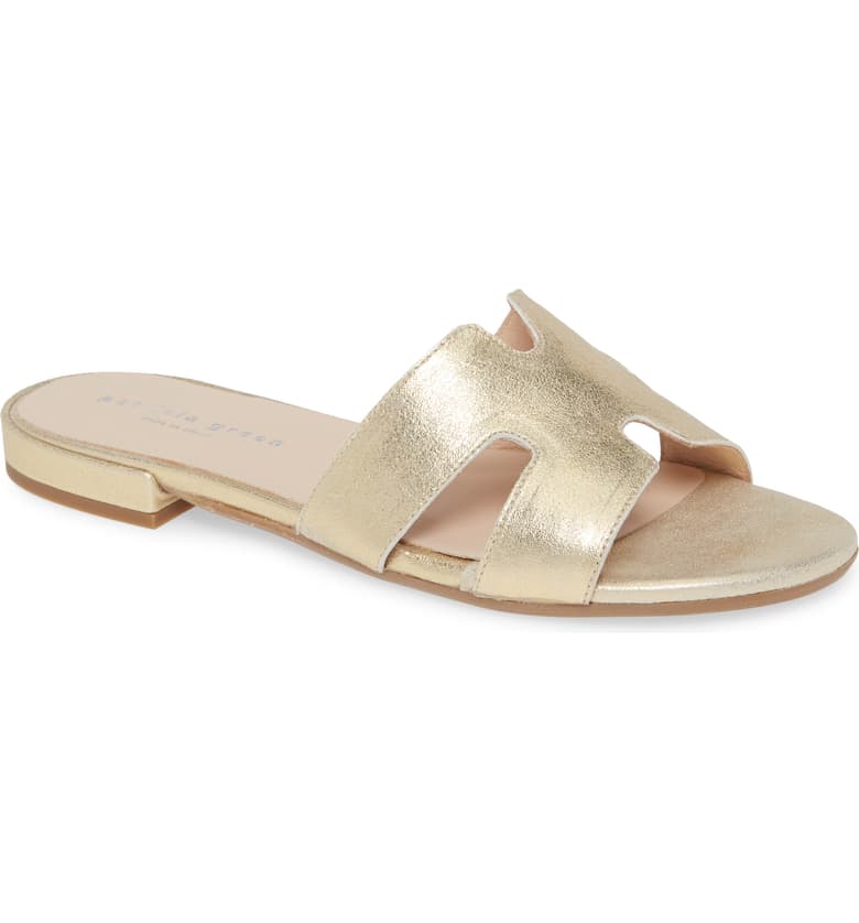 PATRICIA GREEN Hallie Slide Sandal, Main, color, LUGGAGE LEATHER